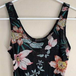 Tropical Floral Mesh Body Suit